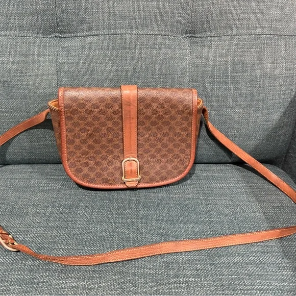 Celine Brown Patterned Crossbody Bag - Picture 4 of 15